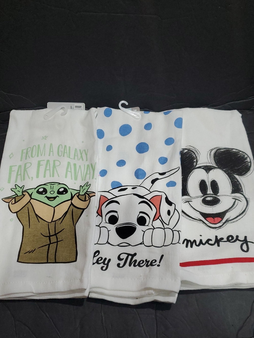 Disney Star wars Mandalorian, 101 Dalmatians & Mickey Mouse 3pack kitchen towels